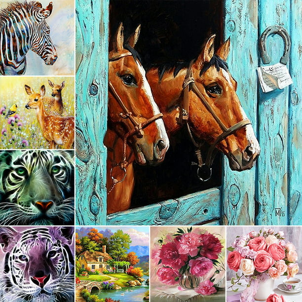 5D Diamond Painting Full Mosaic Drill Set Embroidery Art Flower Home Wall Mural 